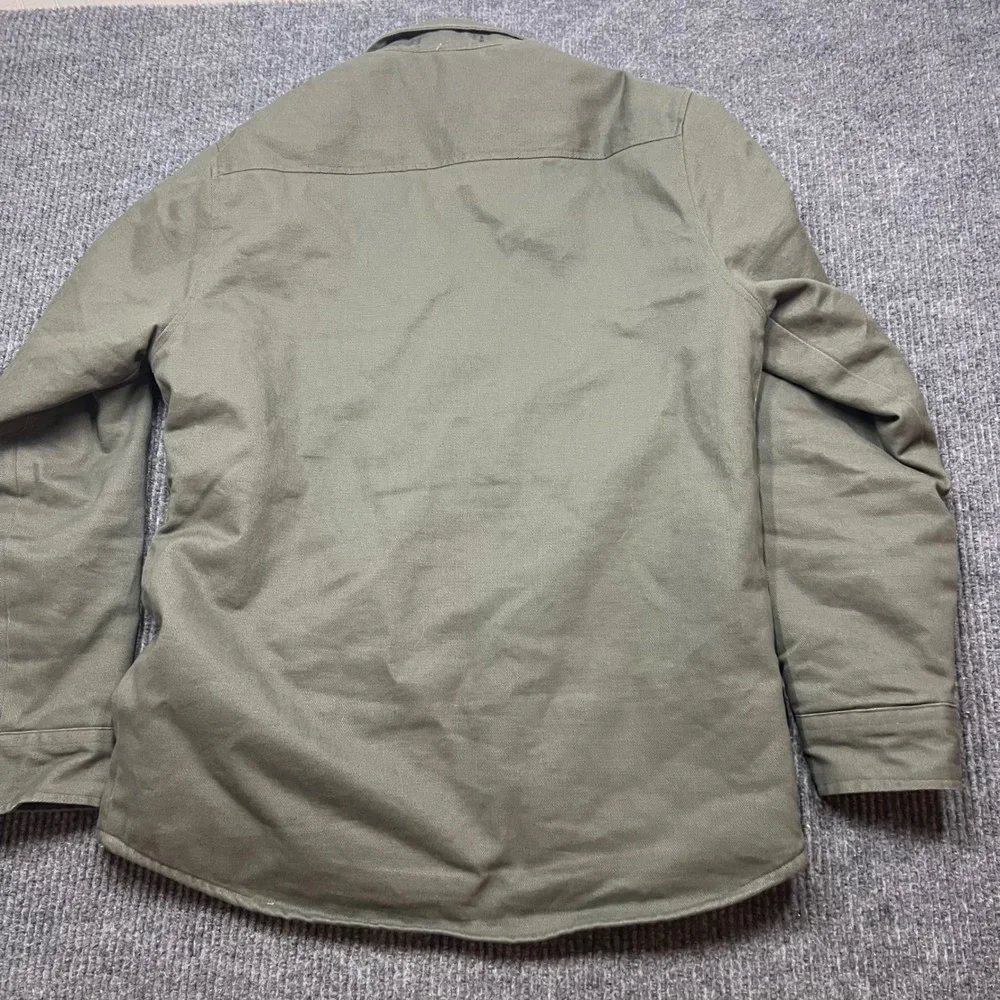 Line of Trade Mens Insulated Shirt Jacket Barn Chore Green Twill Workwear Medium